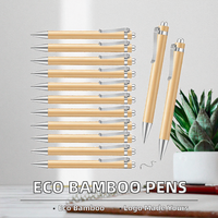 Vente en gros de stylos à bille en bambou personnalisés avec logo, gravure artisanale, écologiques, promotionnels