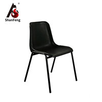 Chaise de conférence empilable en métal et plastique colorée pour lycée, idéale pour la formation, l'école et le bureau - En vente