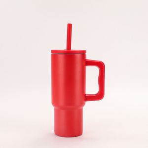 40oz Car <b>Travel</b> H4.0 <b>Handle</b> Tumbler Vacuum <b>Mug</b> Lid Straw Non-Slip Base OEM ODM Custom Design - Product Image 2