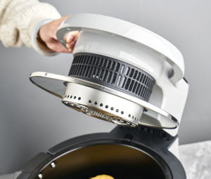 Appareil de cuisine domestique, four multifonction 4,5 litres avec plateau rond, contrôle intelligent, design rétro, friteuse à air chaud - Product Image 4