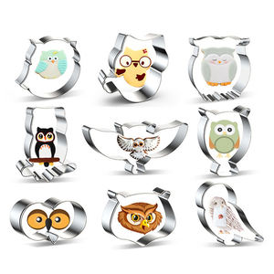 Moule à biscuits en forme de hibou Cortadores De Galletas <span class=keywords><strong>emporte</strong></span>-pièce en acier inoxydable de qualité alimentaire personnalisé pour la cuisson des gâteaux - Product Image 2