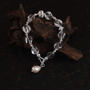Crystal <b>Beaded</b> <b>Bracelet</b> 925 Silver Natural Crystal Water Drop Shape Women's Trendy Everyday Wear - Product Image 2
