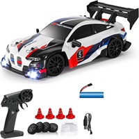 Voiture télécommandée EPT à l'échelle 1/24, 4 roues motrices, 2,4 GHz, 30 km/h, avec éclairage LED, jouet de course haute vitesse avec roues de drift et de course