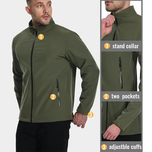 Jaket pria musim dingin tahan angin mantel jaket Custom logo <span class=keywords><strong>Softshell</strong></span> jaket tahan air luar ruangan jaket untuk pria - Product Image 2