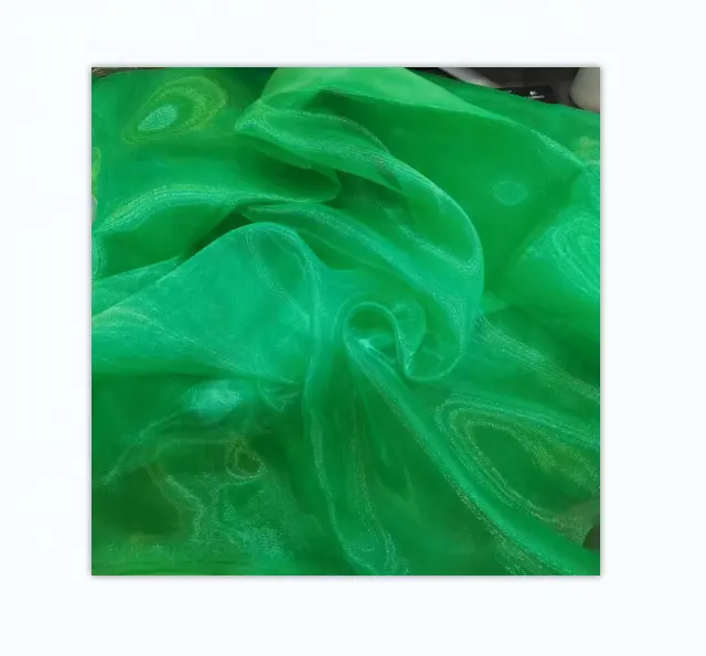100% in cristallo di poliestere glitter tessuto organza per la realizzazione di abito camicetta abito da sera
