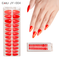 Ongles à presser à couleurs personnalisées avec design 24 pièces faux ongles courts en acrylique ongles artificiels