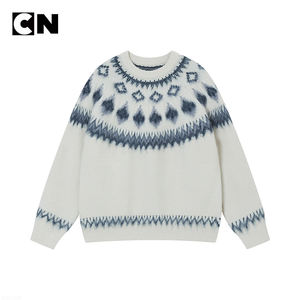 Fabricant de pulls certifiés GRS, vente en gros, pulls personnalisés pour hommes en coton et polyester, style vintage Fair Isle, pull de Noël moche unisexe - Product Image 4