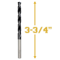 Foret industriel de 7/32 pouces, M35 Cobalt, revêtement TiAlN, longueur totale de 3-3/4 pouces, pour percer le métal, l'acier et l'aluminium