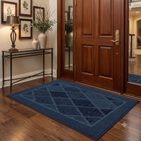 Tapis d'entrée intérieur antidérapant à profil bas, résistant à la saleté, lavable, pour porte avant et arrière