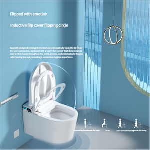 WC intelligent suspendu, articles sanitaires, toilettes automatiques pour la maison, toilettes intelligentes avec commande vocale - Product Image 4