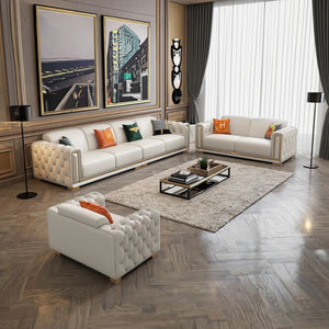 इतालवी शैली की लक्जरी अनुभागीय सोफे ने फोशान लिविंग रूम से सीधे आधुनिक हाई-एंड वास्तविक चमड़े का कारखाना स्थापित किया है। - Product Image 2