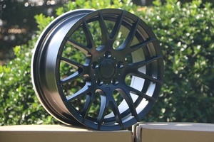 Jantes SYAC neuves E46 M3 CSL E36 E38 E39 5x120, <span class=keywords><strong>18</strong></span> pouces, en alliage d'aluminium, finition noir mat, multi-branches, pour voitures de tourisme. - Product Image 5