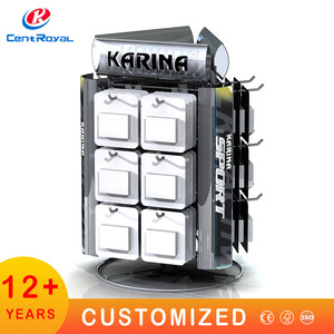 Espositore Rotante per Calzini in Metallo Verniciato a Polvere Antiruggine Personalizzato per Uso in Negozi al Dettaglio - Product Image 4