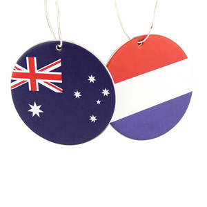 로고가 있는 자동차 방향제 걸기 국기종이 맞춤형 인쇄 오래 지속되는 향기 - Product Image 2