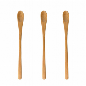 Cucchiaio di legno di bambù lungo 16 cm per il caffè tè latte in polvere agitazione - Product Image 5