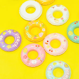 Cabujón plano de resina con diseño de flotador de natación de dibujos animados para manualidades DIY, accesorios para fundas de teléfono con pegamento cremoso, horquillas y materiales para manualidades - Product Image 5