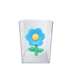 <strong>New</strong> Products Kawaii Stationery Cute Girls pink Pencil Holder Big Capacity Transparent Acrylic Desk <strong>Pen</strong> Stand - Product Image 5