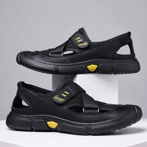 Sandales décontractées pour hommes, bout fermé, en cuir véritable, semelle intermédiaire en EVA, semelle extérieure en caoutchouc, fabriquées au Vietnam, toutes saisons, à enfiler - Product Image 2