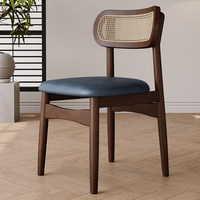 Chaise de salle à manger en bois massif nordique avec housse de siège souple, design minimaliste de luxe léger, style antique, origine Jiangxi, pour salle à manger et salon