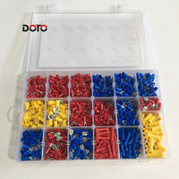 Kit de bornes à sertir isolées 1500 pièces, connecteurs de fils assortis en cuivre PVC UL pour le câblage