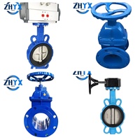 Vanne à opercule en fonte ductile à joint souple ZZYX DN50-1200, tige non élévatrice, siège élastique, commande manuelle hydraulique, pour coupure d'eau