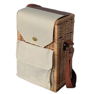 Cesto regalo di vino <span class=keywords><strong>vimini</strong></span> cestino da picnic set con porta vino - Product Image 1