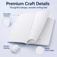 Carnet de notes A5 personnalisable à couverture rigide pour aquarelle, reliure à feuilles pliées, coins arrondis - Cadeau idéal pour le journal intime quotidien