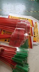 Пользовательские Красный Зеленый Оранжевый Синий предупреждающие знаки безопасности флаги обзор небольшой маркировочный флаг с стекловолоконным полюсом - Product Image 6