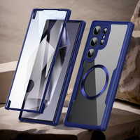 Vente en gros de coques de téléphone magnétiques à protection intégrale 360°, transparentes, antichoc, pour Samsung S26 S25 Ultra, tous modèles