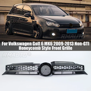 Grille centrale de pare-chocs avant style GTI pour Volkswagen Golf 6 MK6 2009 - 2013, grille supérieure en nid d'abeille, grilles de course avant - Product Image 1
