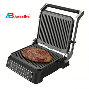 <span class=keywords><strong>Grill</strong></span> de contact Anbo 4 tranches avec panneau numérique détachable, revêtement antiadhésif, <span class=keywords><strong>2000W</strong></span>, en aluminium moulé sous pression, sans fumée - Product Image 1