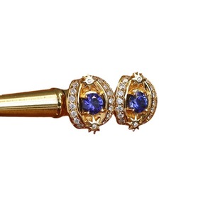 Orecchini a Perno Ispirati all'Occhio Blu Geometrico, Scintillanti con Micro-Incastonature, Elegante Gioiello da Donna, Regalo di Moda - Product Image 5