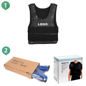 <span class=keywords><strong>Gilet</strong></span> <span class=keywords><strong>lesté</strong></span> 20LB en cuir PU respirant, ajustable, avec billes de fer, pour fitness et course à pied - Product Image 4