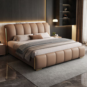 Современная роскошная кровать размера «Queen-Size» с подсветкой, изголовье, мягкая оттоманка, кровать для хранения с выдвижными ящиками - Product Image 4