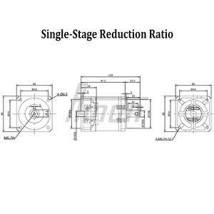 Réducteur planétaire 86XG pour moteur pas à pas Nema 34, applications robotique et automatisation, rapport 1.3~100:1, couple de sortie 3.5-80N.m - Product Image 5