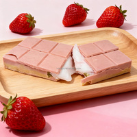 Chocolat Kataifi de Dubaï de haute qualité, saveur fraise, pistache et noix, avec garniture au chocolat, en forme d'anges rose bonbon en coton, pour barres chocolatées