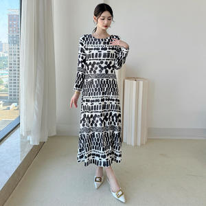 Outlet di Fabbrica <span class=keywords><strong>Abiti</strong></span> da Donna di Alta Qualità Stile Moda e Casual Abito Stampato <span class=keywords><strong>Abiti</strong></span> Plissettati Miyake e Abito da Sera - Product Image 4