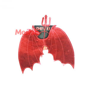 Diadema con Cuernos, Cola Roja y Lazo, Disfraz de Diablo Hecho a Mano para Niños, Decoración para Fiestas Temáticas de Carnaval, Halloween - Product Image 1