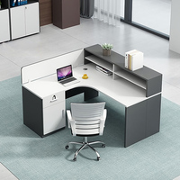 Table de bureau modulaire convertible en forme de L pour ordinateur portable, poste de travail en bois pour personnel, mobilier de bureau à usage commercial