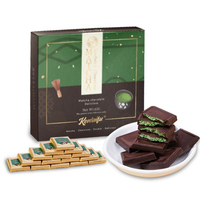 Premium Bittersweet Milk Chocolate Solid Fruit Matcha Sandwich Chip Candy Chocolate Bars Square 60g Box Packaging 48 Pieces