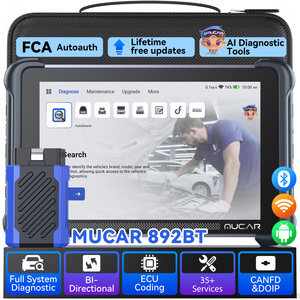 MUCAR 892BT Scanner automobile professionnel, codage ECU, test bidirectionnel, 35 fonctions de réinitialisation, <span class=keywords><strong>Android</strong></span> 10, Bluetooth, OBD2 - Product Image 1