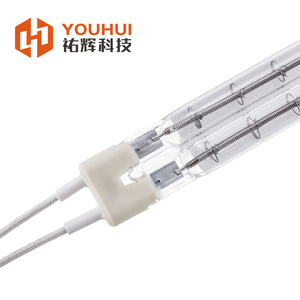 Youhui Dual-<b>Tube</b> Infrared <b>Heating</b> Lamp 11x22mm Ceramic Adhesive Drying Lamp for Heat Transfer Equipment - Product Image 1