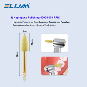 ชุดขัดเซรามิกในช่องปาก 3 ชิ้น/กล่อง, หัวขัดเซรามิกสีน้ำเงินและยาง, 8000-12000 รอบต่อนาที, ใช้ได้กับวัสดุหลากหลายชนิด - Product Image 6