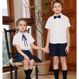 En stock adorable ensemble de chorale pour enfants chemise jupe plissée/<span class=keywords><strong>short</strong></span> tenue d'uniforme scolaire pour garçons et filles - Product Image 3