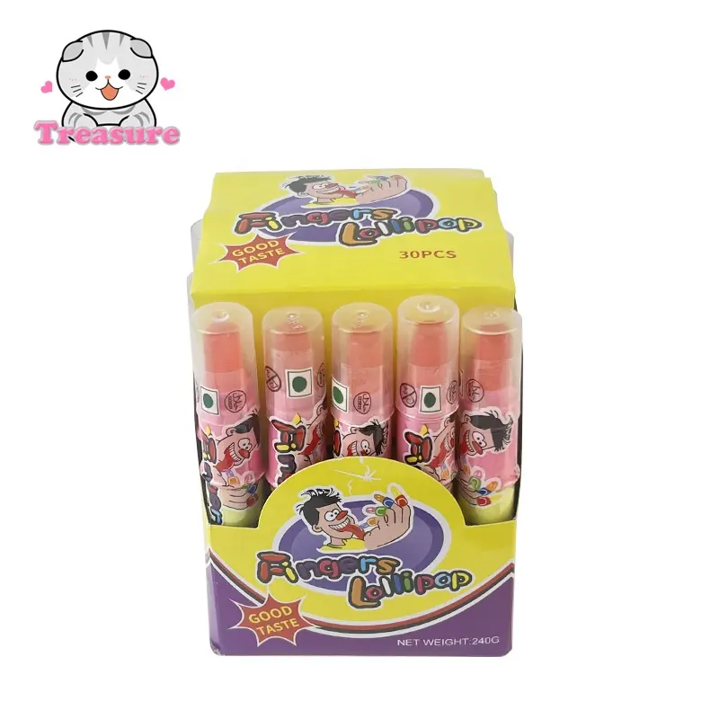 halal hotsale sweet candy arrived funny colorful finger lollipop for kids