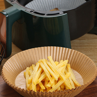 Papiers de cuisson en gros pour friteuses à air chaud de 6,3 et 7,9 pouces avec emballage personnalisé en boîte