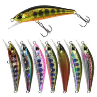 Umpan Pancing Buatan Minnow Wobbler Plastik ABS Keras 4G 50mm Jepang untuk Memancing Ikan Bass, Perch, Salmon, Trout, dan Ikan Mas di Danau