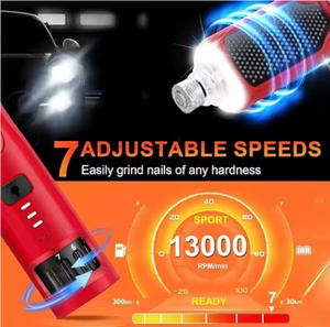 Meilleur vendeur sur le marché européen et américain : Coupe-griffes pour chiens et chats à 7 vitesses avec anneau lumineux LED, sûr pour éviter de couper trop fort, silencieux, faible vibration - Product Image 5