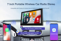 Maustor nouveau 7 pouces avant 2K plein écran tactile sans fil Android Auto Carplay Dashcam voiture Navigation autoradio