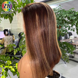ไฮไลท์บ๊อบ P4/27 สีใสสำหรับวิกผมลูกไม้ 13x6 ผมแท้บราซิล วิกผมบ๊อบสั้น 1 ชิ้น ความหนาแน่น 150% 250% - Product Image 4